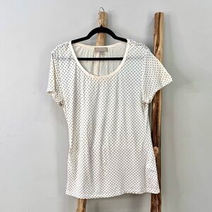 Banana Republic Polka Dot Luxe Touch Tee